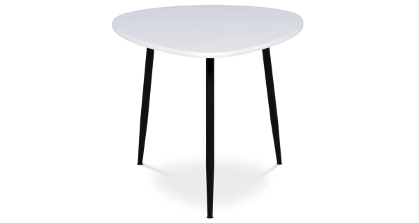 Konferenční stůl YELCARO, bílý/černý