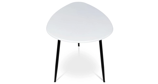 Konferenční stůl YELCARO, bílý/černý