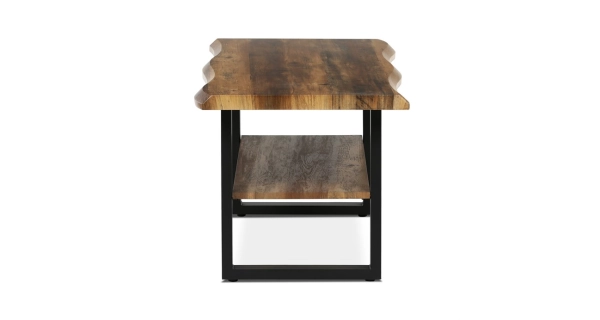 Konferenční stůl YORWELTOR, dekor staré dřevo, černý kov