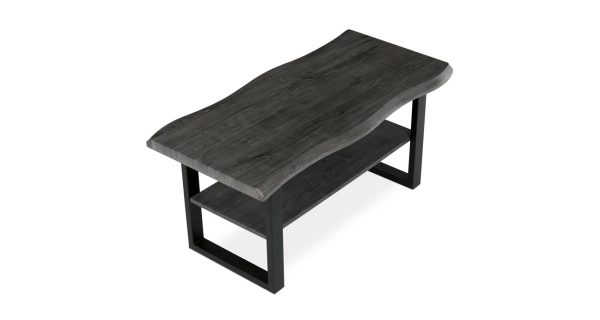 Konferenční stůl YORWELTOR, šedý dub, černý kov