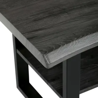 Konferenční stůl YORWELTOR, šedý dub, černý kov