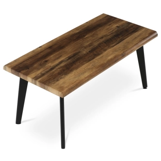 Konferenční stůl ZAEN, dekor staré dřevo, černý kov