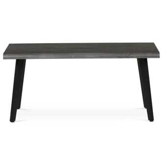 Konferenční stůl ZAEN, šedý dub, černý kov