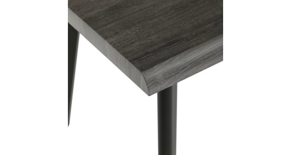 Konferenční stůl ZAEN, šedý dub, černý kov