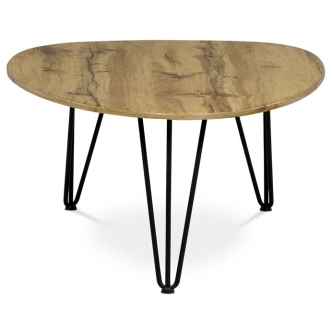 Konferenční stůl ZANLEKAL, dekor divoký dub, černý kov