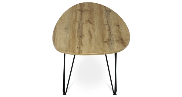 Konferenční stůl ZANLEKAL, dekor divoký dub, černý kov