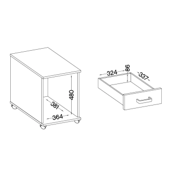 Kontejner AGEPSTA 3S, světle šedý