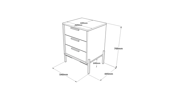 Kontejner DEREK, hnědá/šedá/antracit