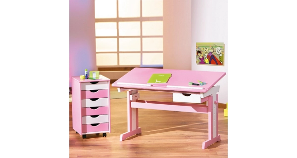 Kontejner LOSNA, bílý/růžový