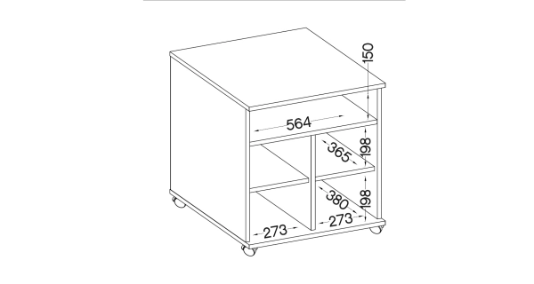 Kontejner nízký AGEPSTA, světle šedý