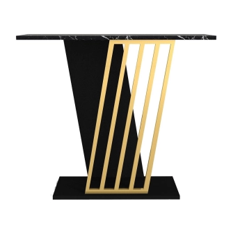 Konzolový stolek FAIRVIEW, černá/marble