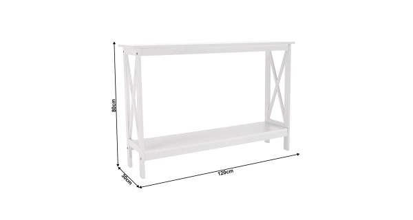 Konzolový stolek JENOVÉFA, bílá