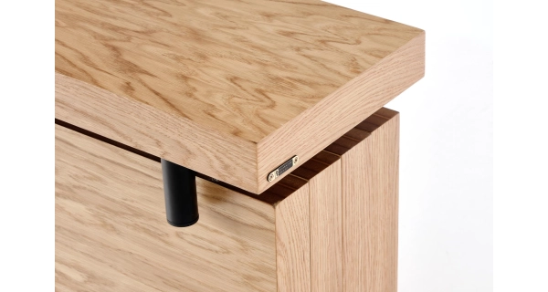 Konzolový stolek TAYA, dub/černá