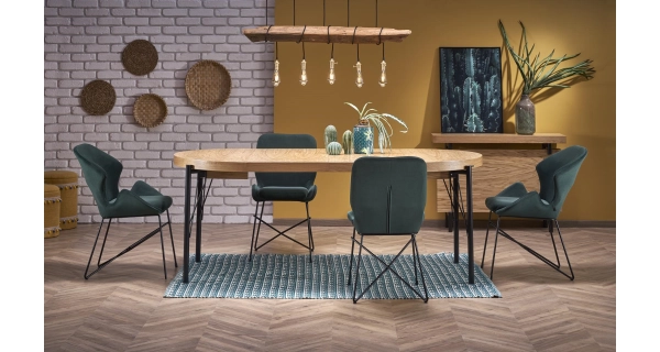 Konzolový stolek TAYA, dub/černá