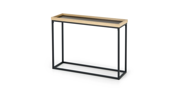 Konzolový stolek THALAY, černá/přírodní