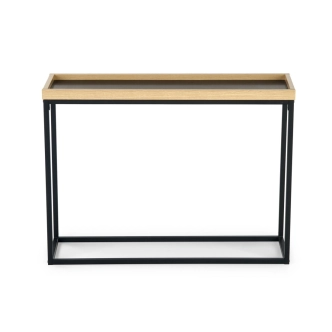 Konzolový stolek THALAY, černá/přírodní