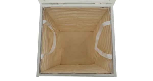 Koš na prádlo ETBASK, bílá/béžová