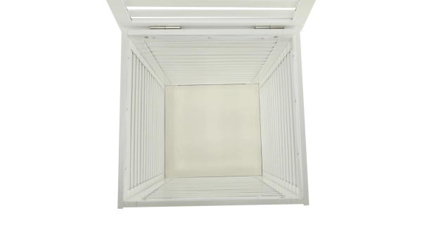 Koš na prádlo ETBASK, bílá/béžová