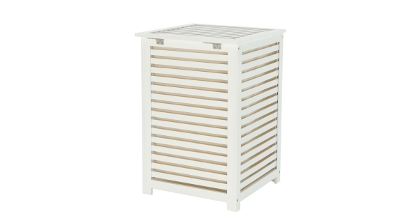 Koš na prádlo ETBASK, bílá/béžová