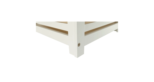 Koš na prádlo ETBASK, bílá/béžová