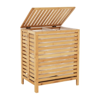 Koš na prádlo ORKNEM, přírodní/bílá