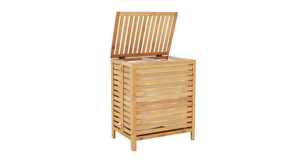 Koš na prádlo ORKNEM, přírodní/bílá