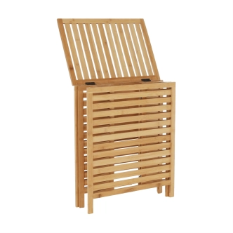 Koš na prádlo ORKNEM, přírodní/bílá