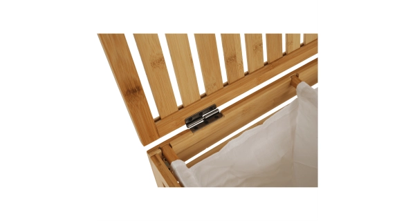 Koš na prádlo ORKNEM, přírodní/bílá