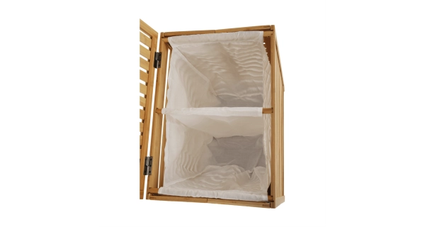 Koš na prádlo ORKNEM, přírodní/bílá