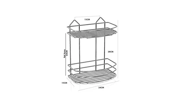 Koupelnová police, černá, 24 x 15 x 28 cm DOPRODEJ