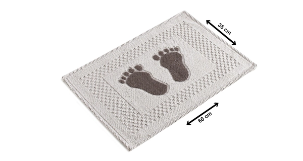 Koupelnová předložka - STOPY, šedá, protiskluz, 1ks/bal, 50 x 70 cm DOPRODEJ