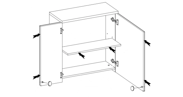 Koupelnová sestava ROMANO, bílý lesk