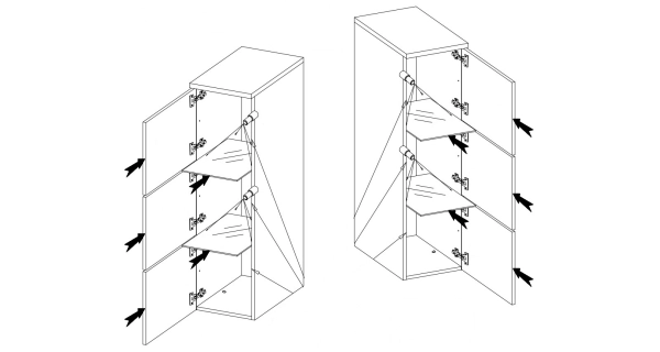 Koupelnová sestava ROMANO, bílý lesk