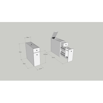 Koupelnová skříňka AMY, bílá