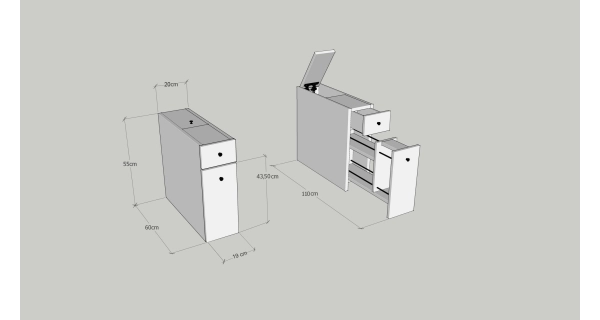 Koupelnová skříňka AMY, dub