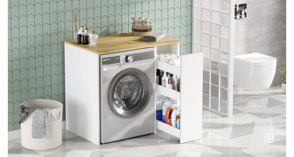 Koupelnová skříňka COLMAR, vlašský ořech/bílá