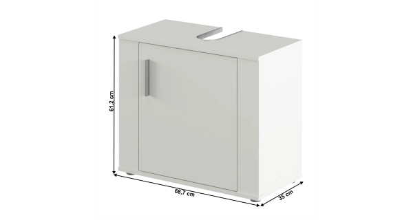 Koupelnová skříňka pod umyvadlo SORVEN 02, bílá