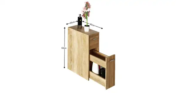 Koupelnová skříňka RILEY s výsuvem, dub sonoma