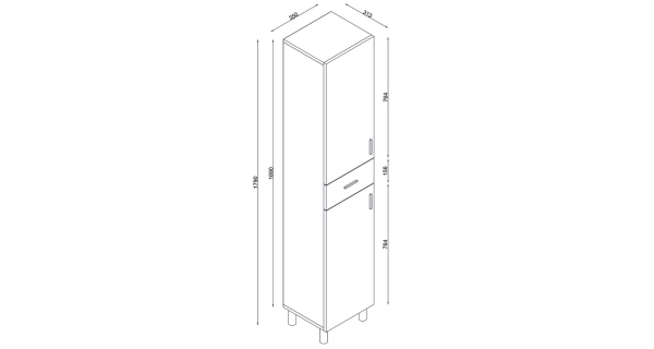 Koupelnová skříňka SEYHAN, bílá