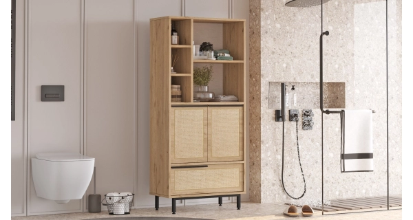 Koupelnová skříňka VELVON typ 2, vlašský ořech/dub