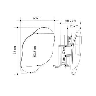 Koupelnová skříňka YORSON, mocca