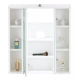 Koupelnová zrcadlová skříň VR 21 s LED osvětlením, bílá/beton