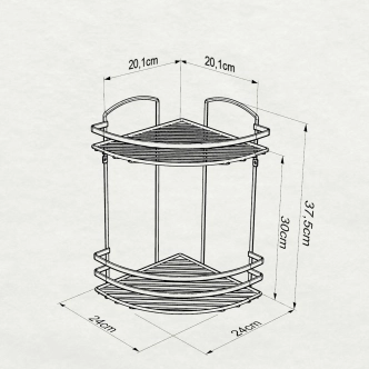 Koupelnový organizér NN01350, černá