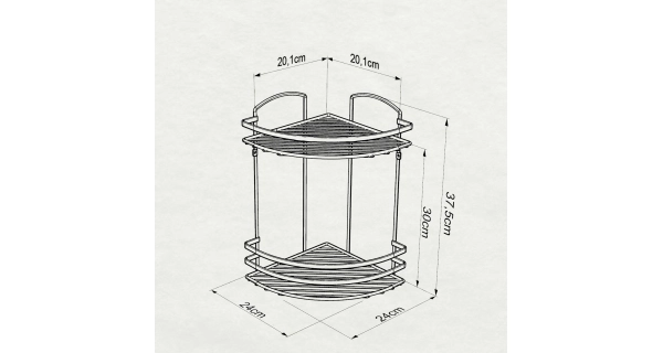 Koupelnový organizér NN01350, černá
