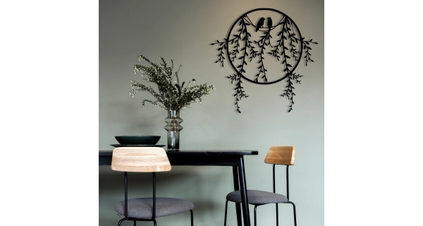 Kovová dekorace na zeď NN01422 - ptáčci