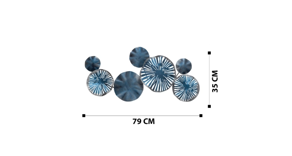 Kovová dekorace na zeď NN01425 - abstrakce