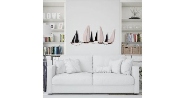 Kovová dekorace na zeď NN01426 - loďky