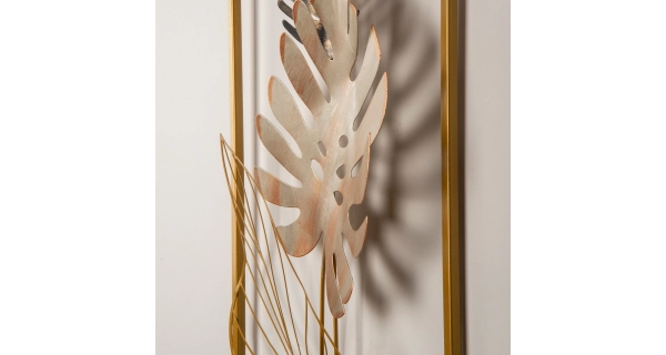 Kovová dekorace na zeď NN01427 - listy