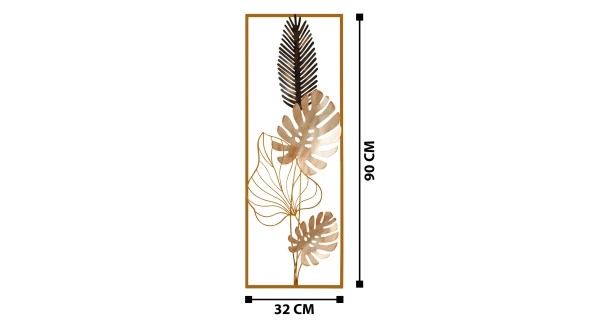 Kovová dekorace na zeď NN01427 - listy