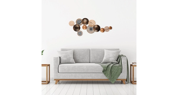 Kovová dekorace na zeď NN01428 - abstrakce